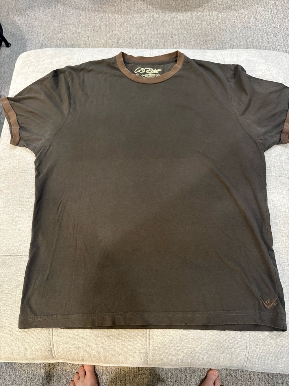Men's Brown Short-Sleeve Ringer Tee by Be Ethic